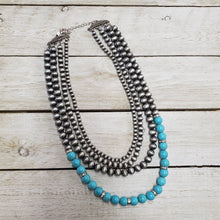 Graduating Navajo Pearl Inspired & Turquoise Necklace - My Wyo Designs