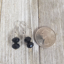 Simple Cut Crystal Double Stone Earrings ~ Black Jet - My Wyo Designs
