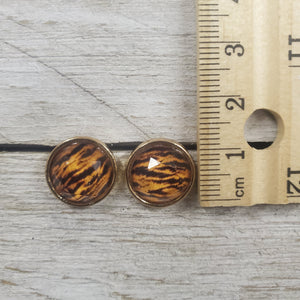 Small Tiger Stripe Faceted Earring - My Wyo Designs