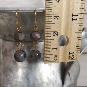 Double Facet & Naturel Stone Earrings - My Wyo Designs