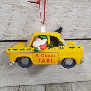 Vintage Hallmark Ornament ~ Santa Taxi - My Wyo Designs