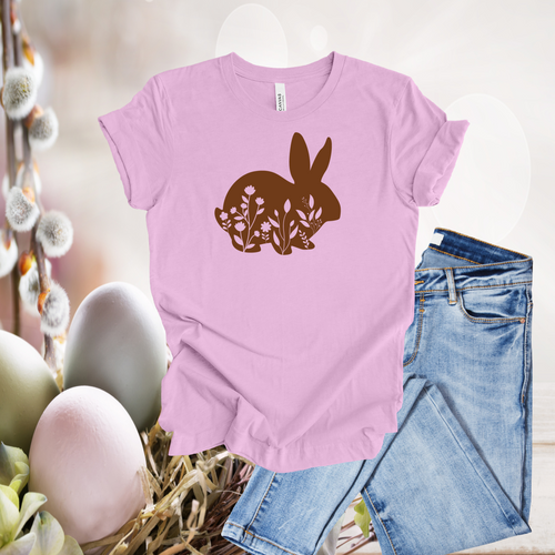 Chocolate Bunny on Lilac Tee {pre-order} - My Wyo Designs