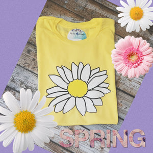 Daisy Mae ~Springing up Daisies~ Butter Yellow Tee {pre-sale} - My Wyo Designs