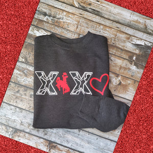 X0X0 RED ~For the Love of Cows & Horses~ Sweatshirt {Pre-order} - My Wyo Designs