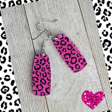 Cheetah Magenta Mini Acrylic Earrings - My Wyo Designs