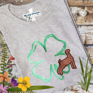 In the Barn ~Clover & Goat~ 4H Tee {pre-order} Grey - My Wyo Designs