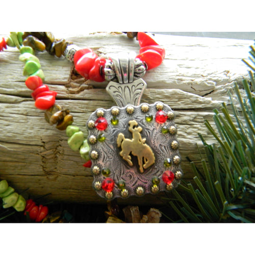 Bucking Horse & Rider Necklace #3 - My Wyo Designs