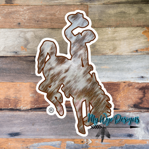 Brindle Bucking Horse & Rider®️ Decal* - My Wyo Designs