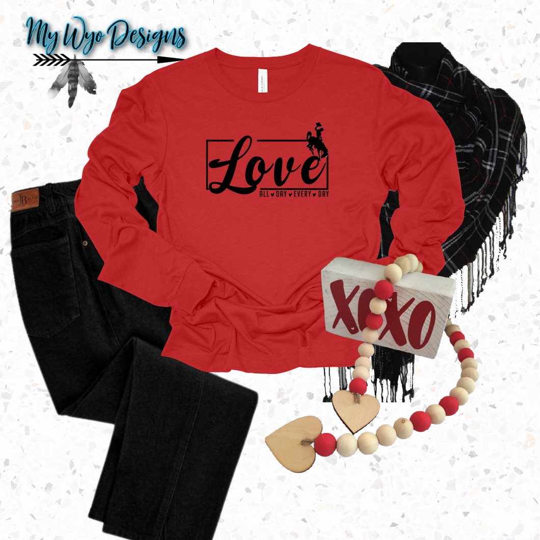 LOVE Steamboat ~Red LONG sleeve tee~ {Pre-order} - My Wyo Designs