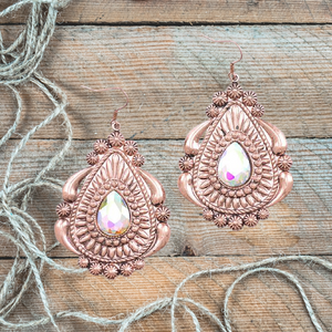 Shiny Copper Western Concho earring - My Wyo Designs